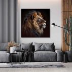 décoration murale lion salon