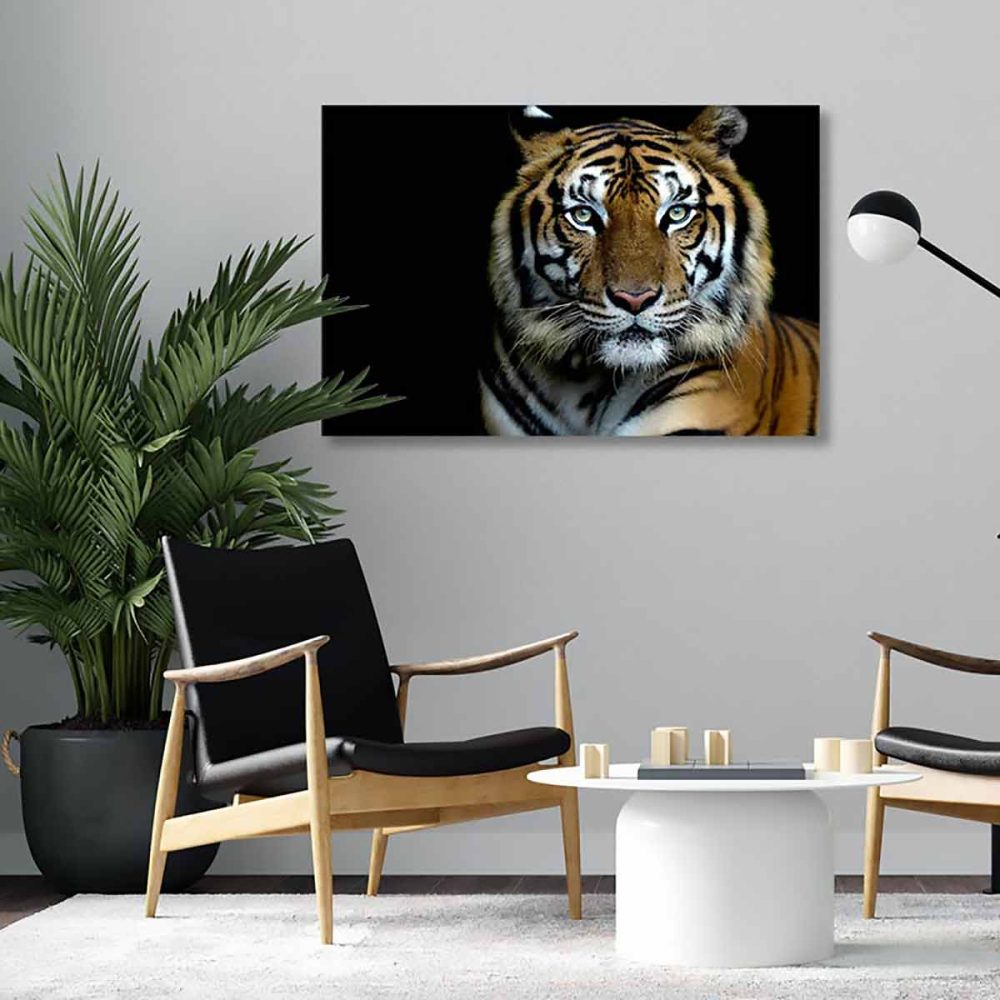 Toile tigre salon Toile tigre salon