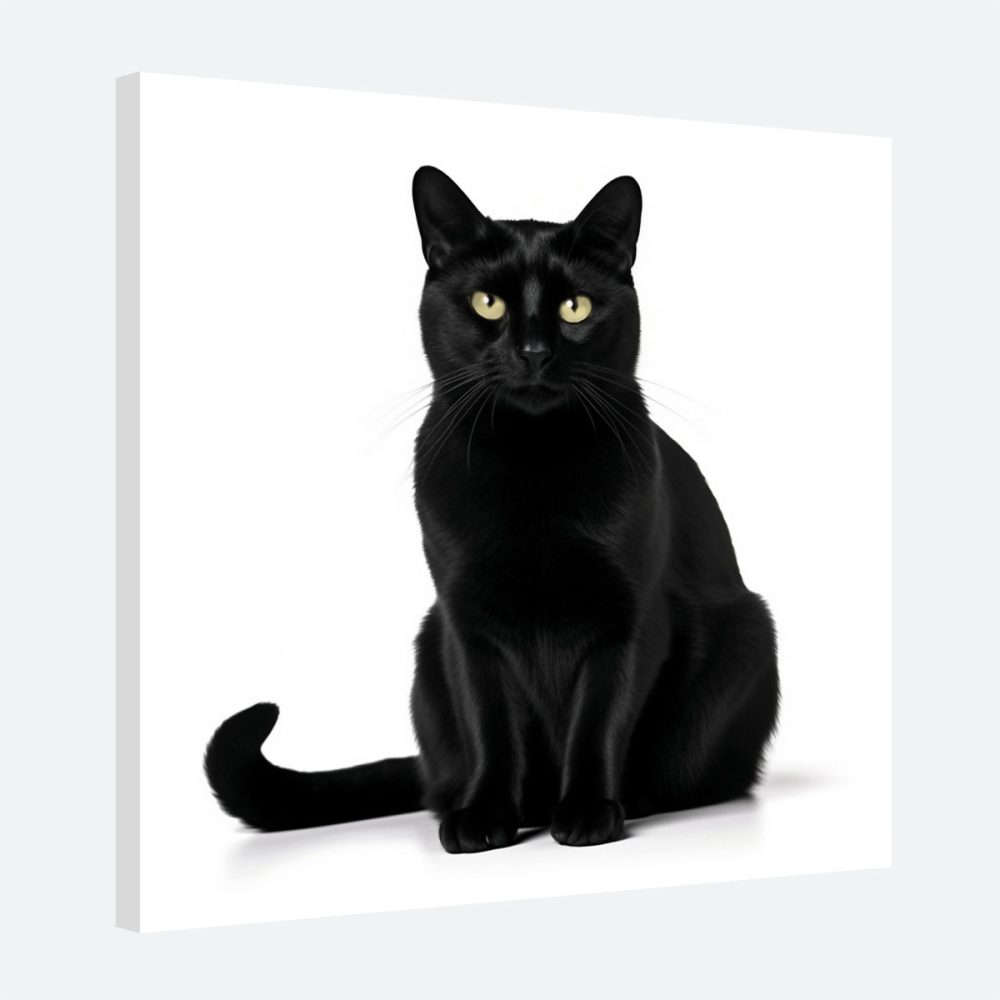 Tableau déco chat noir