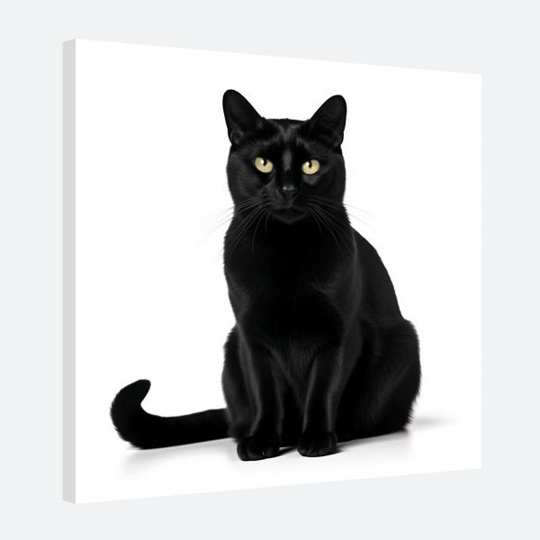 Tableau déco chat noir