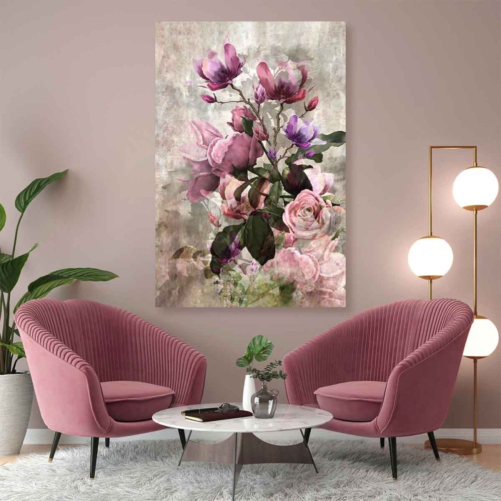 Décoration murale fleur rose Décoration murale fleur rose