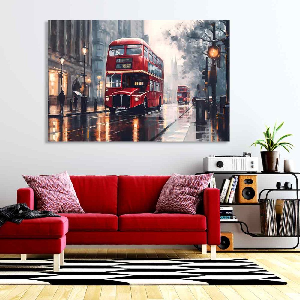 Tableau déco bus londres Tableau déco bus londres
