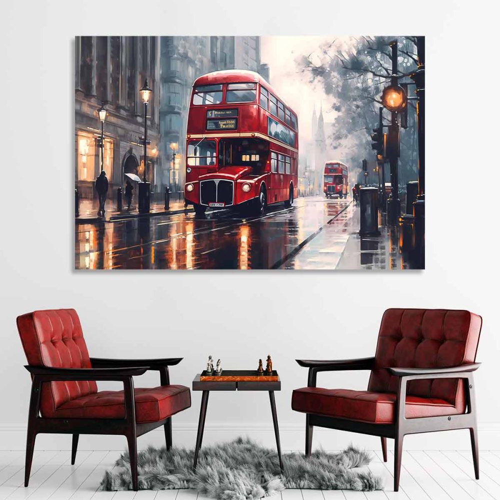 Tableau déco bus londres Tableau déco bus londres