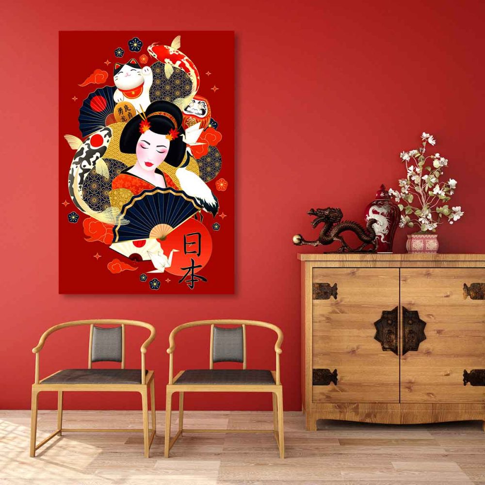 Tableau deco japonais geisha