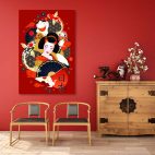 Tableau deco japonais geisha