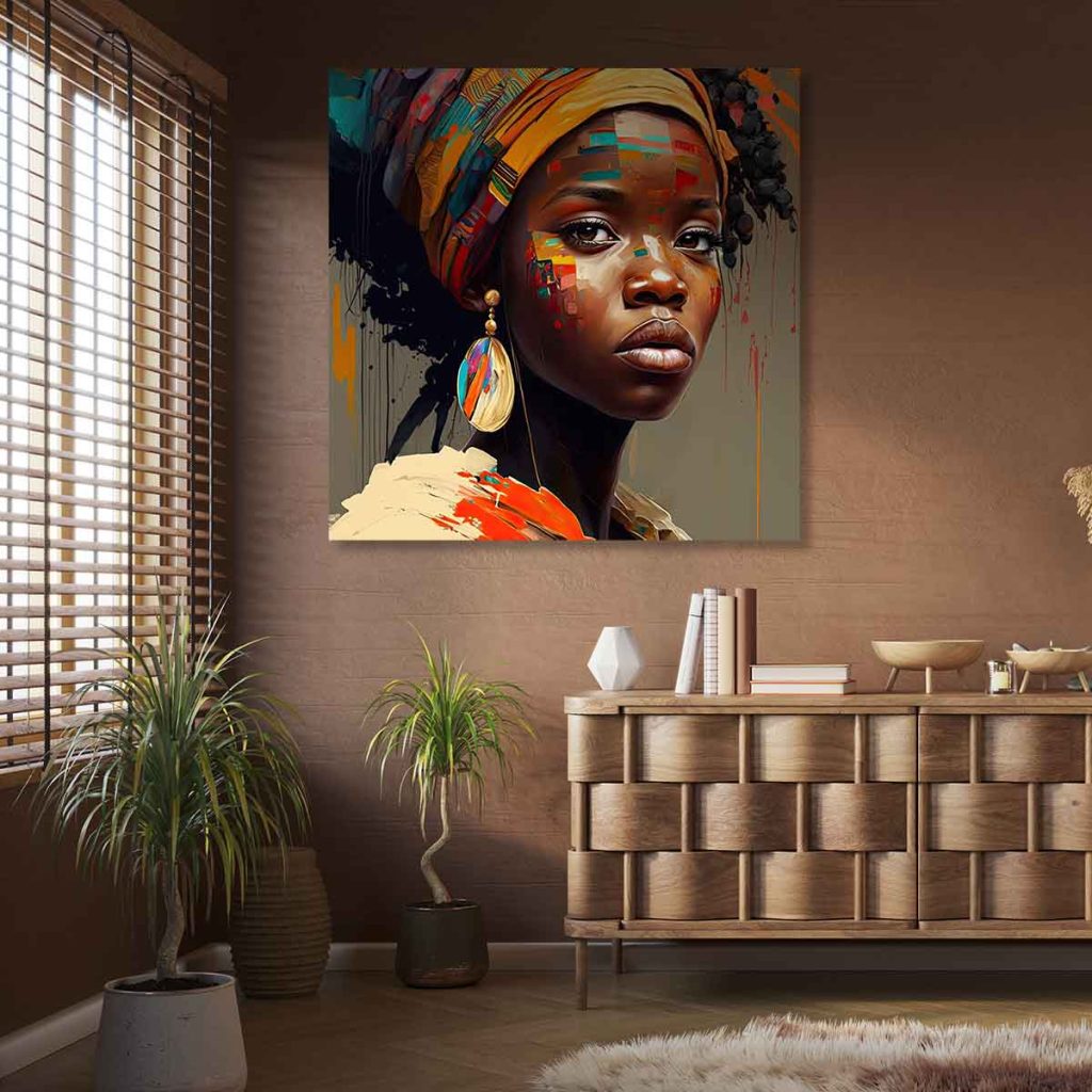Tableau mural portrait africaine