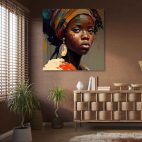 Tableau déco portrait africaine
