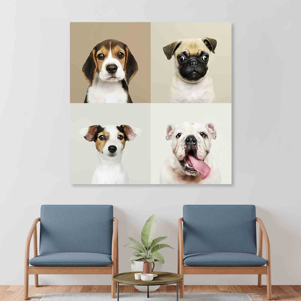 Toile déco chien vétérinaire