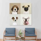 Toile déco chien vétérinaire