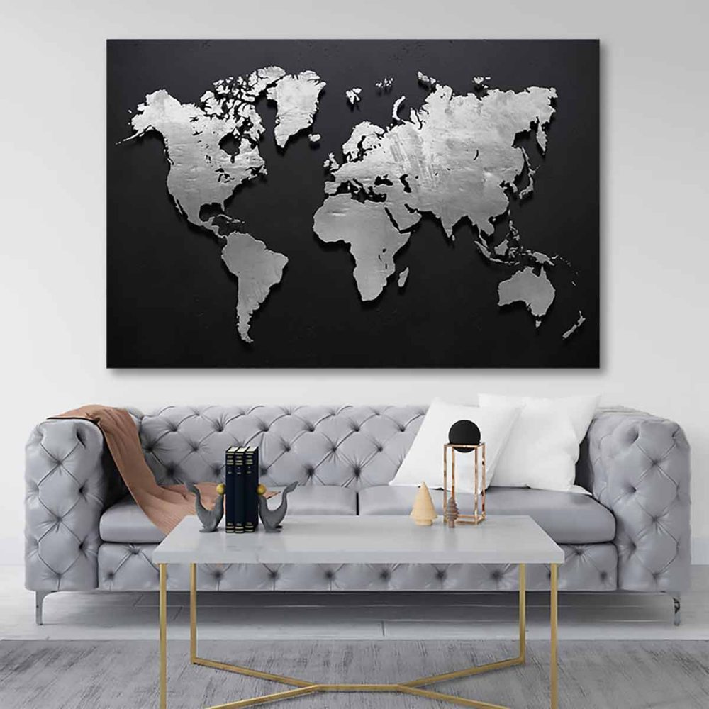 Decoration murale carte du monde