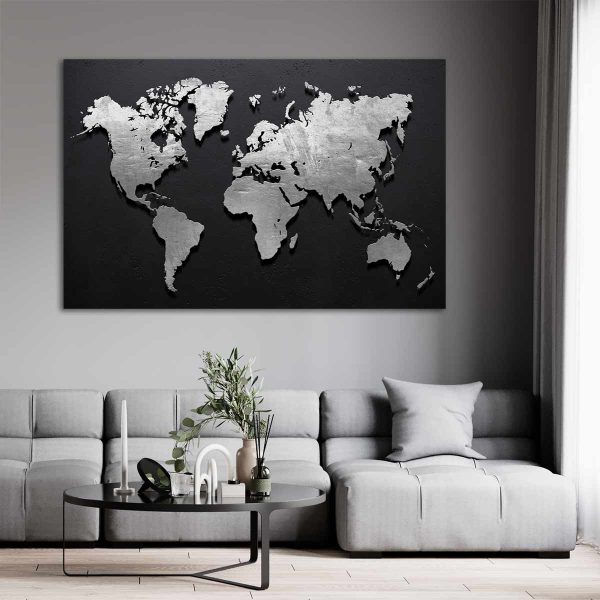 Tableau deco carte du monde