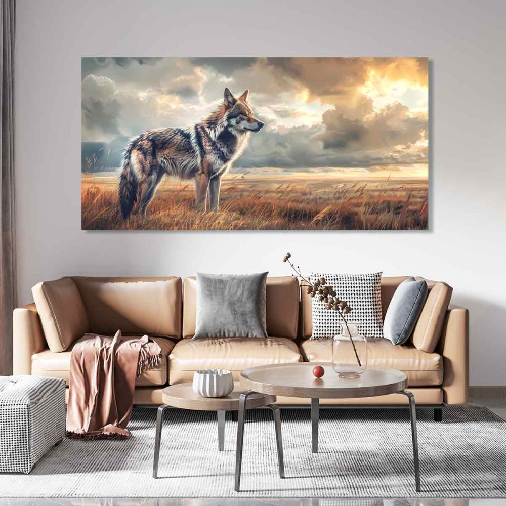 Cadre décoration loup