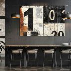 Cadre mural industriel
