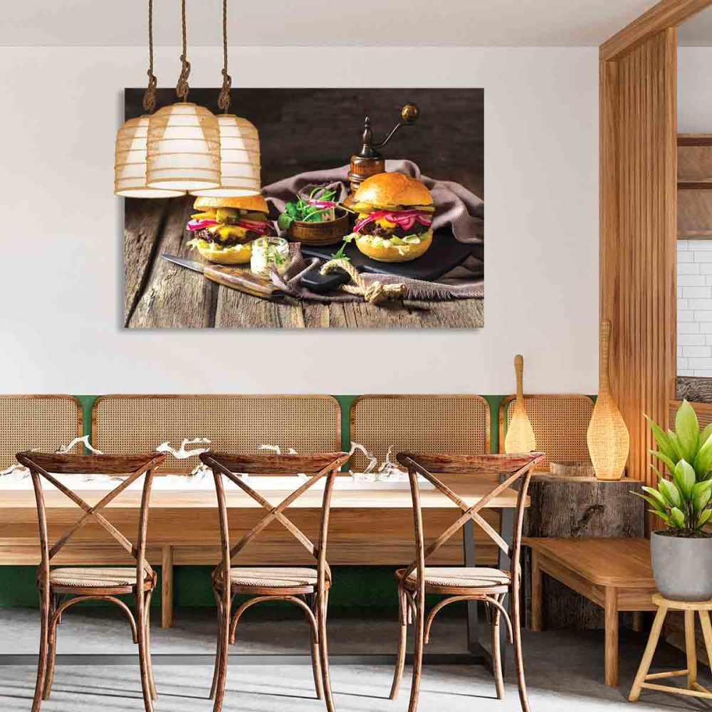Tableau déco hamburger