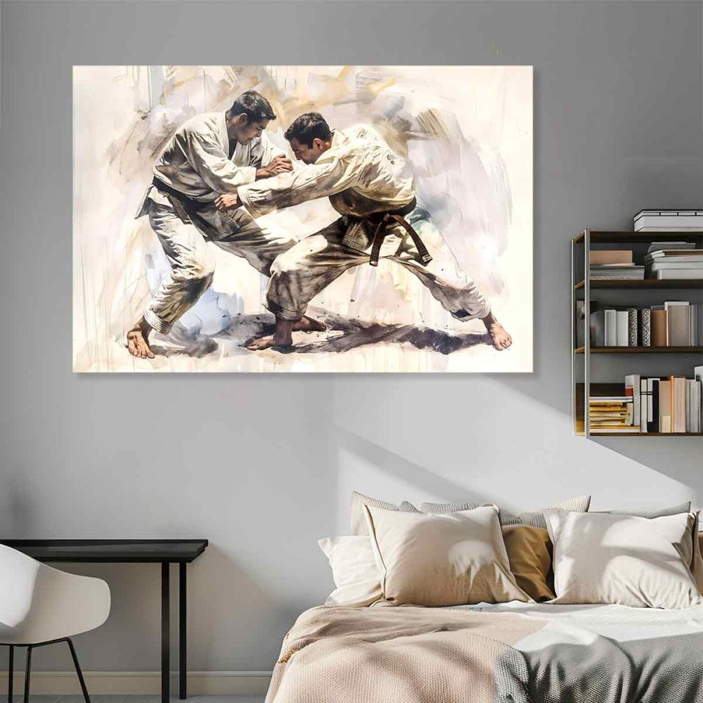 Tableau mural judo
