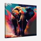 Cadre éléphant couleur