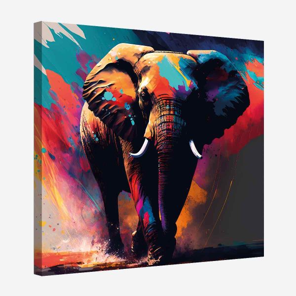 Cadre éléphant couleur Cadre éléphant couleur