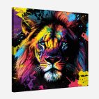 Cadre lion couleur
