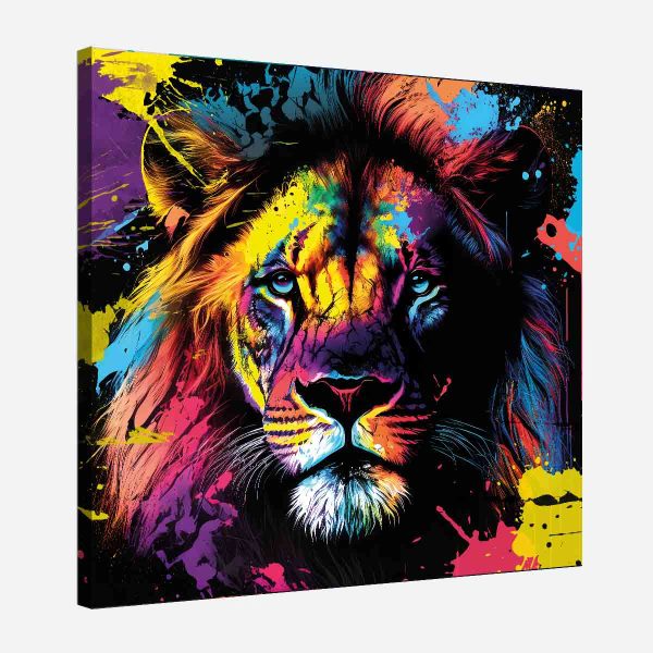 Cadre lion couleur Cadre lion couleur