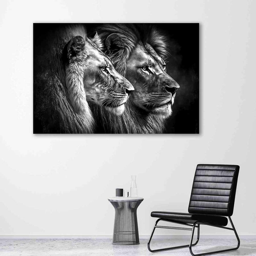 tableau deco lion