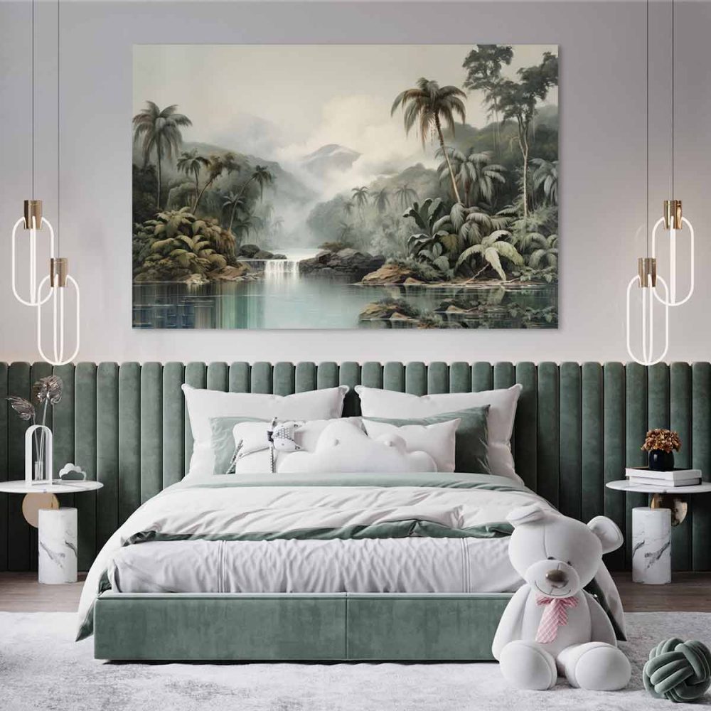 Cadre paysage tropical