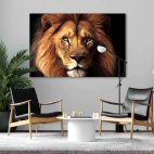 Déco murale lion salon