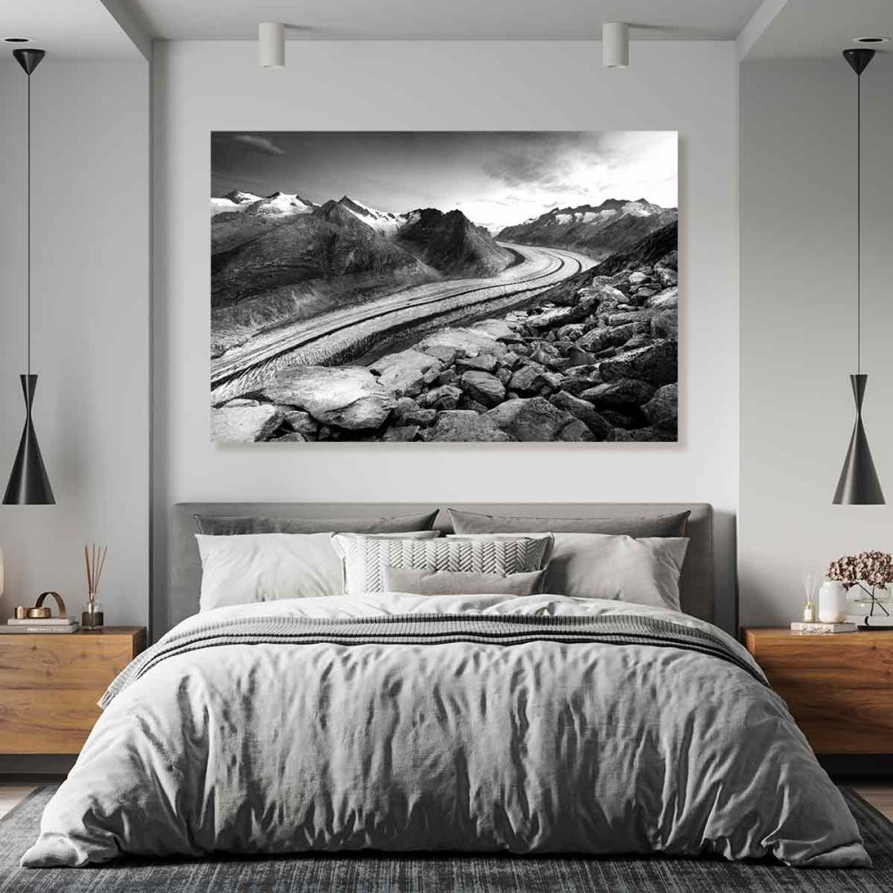 Décoration montagne noir et blanc