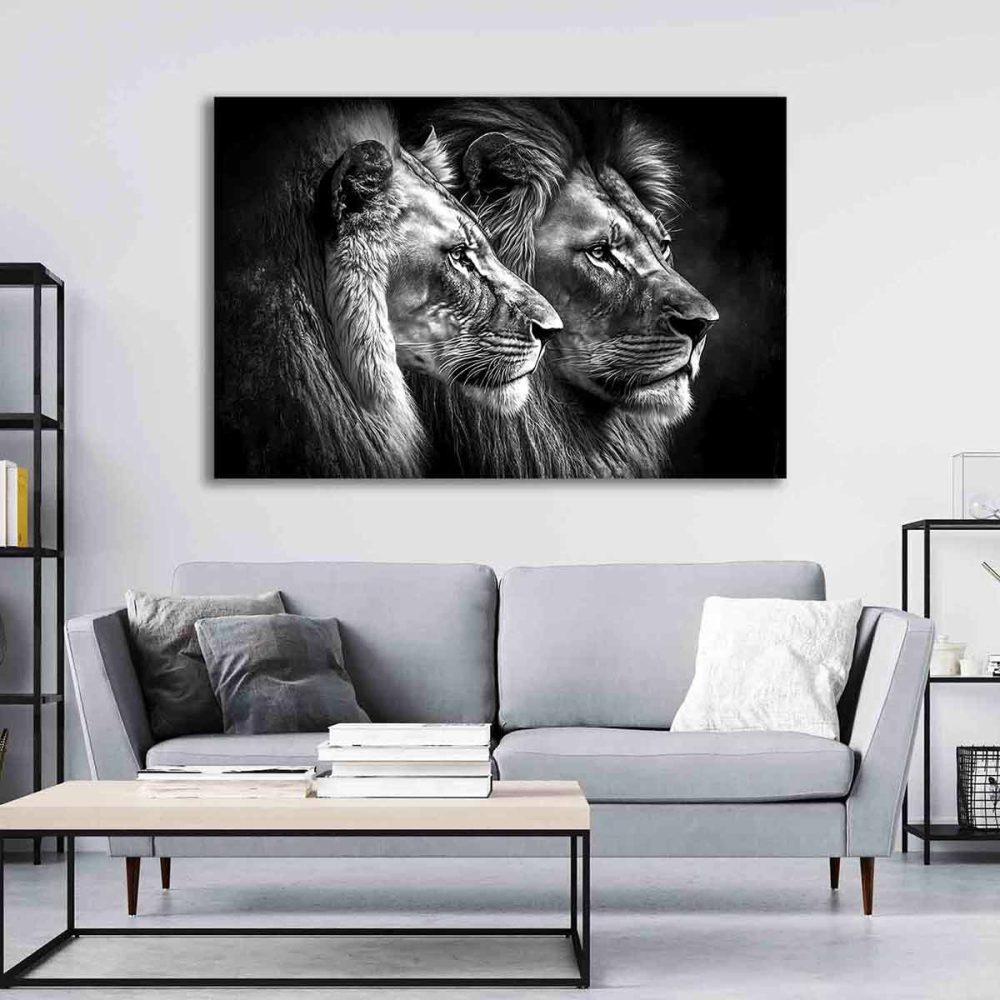 tableau deco lion