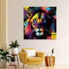 Tableau avec cadre lion