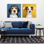 Tableau déco beagle jack russell