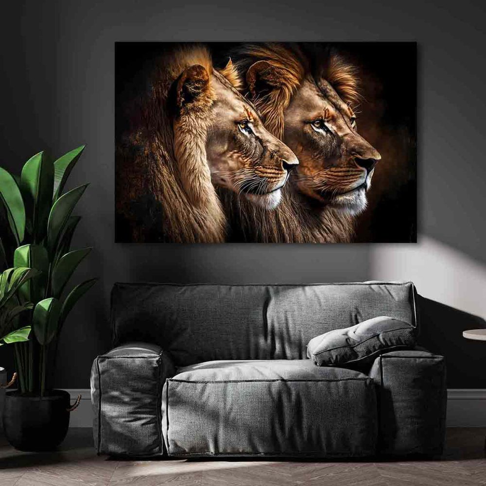 Tableau déco lion