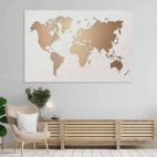 Tableau déco mappemonde