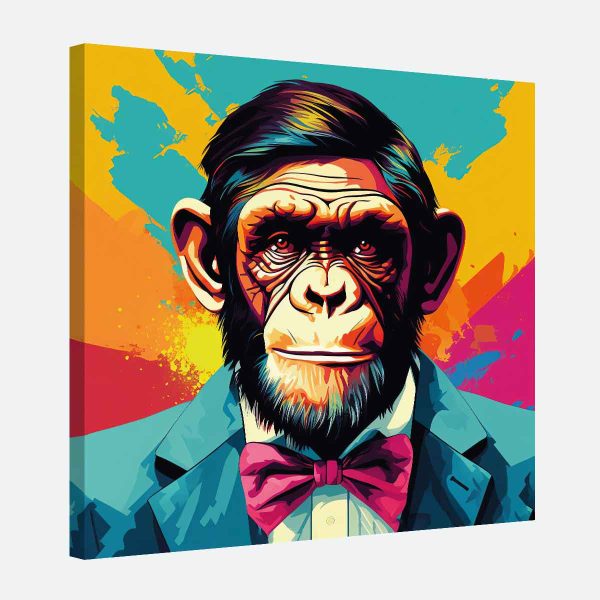 Tableau déco singe pop art