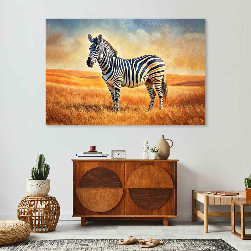 Tableau déco zèbre couleur Tableau déco zèbre couleur