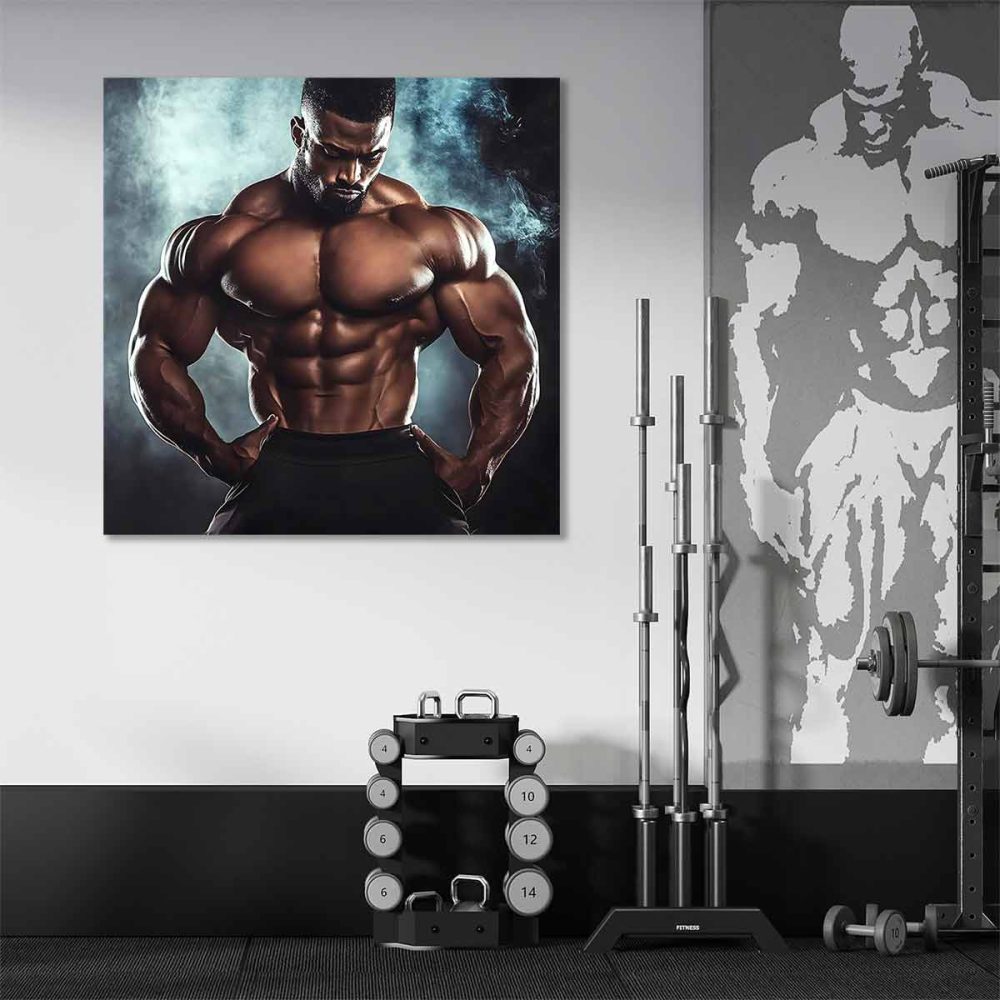 tableau mural bodybuilder
