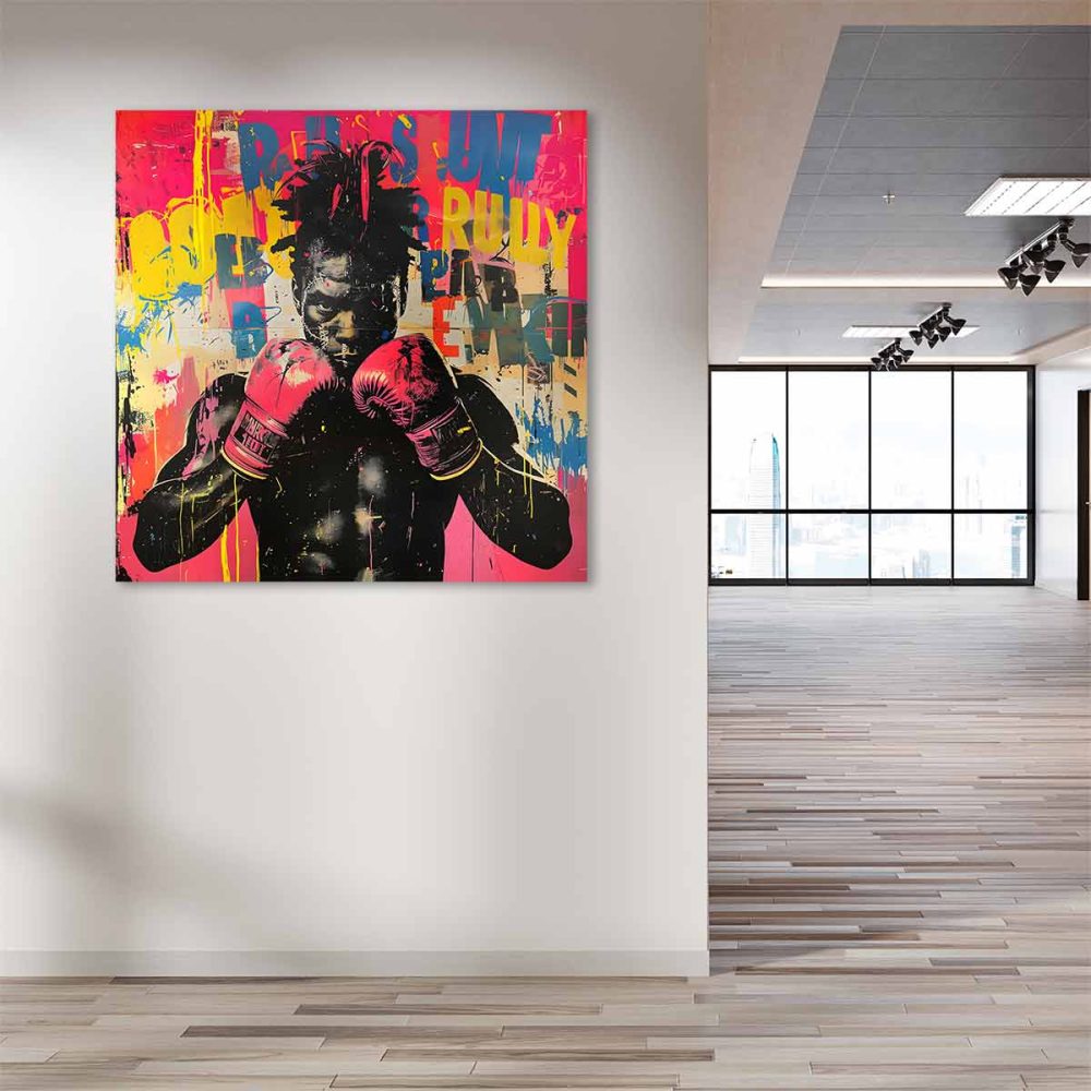 Tableau mural boxe