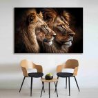 Tableau mural lion
