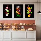 Toile déco pâtisserie
