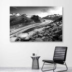 Toile montagne noir et blanc