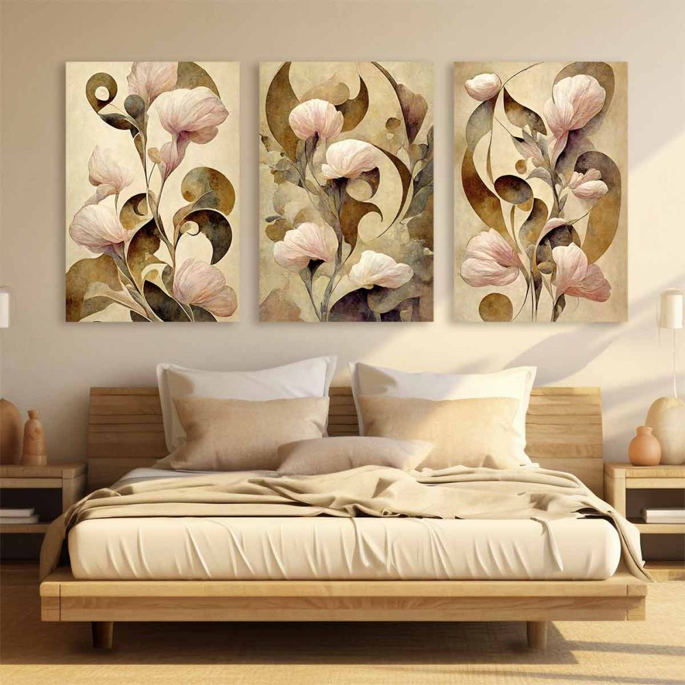 Cadre fleurs modernes
