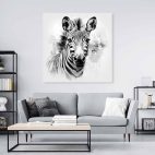 Tableau zèbre noir et blanc