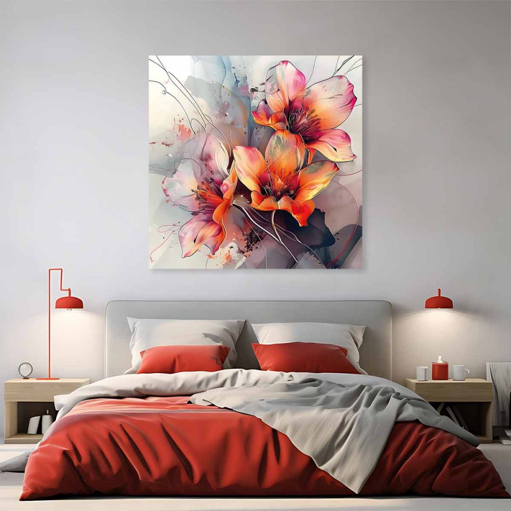 Décoration murale abstrait fleur