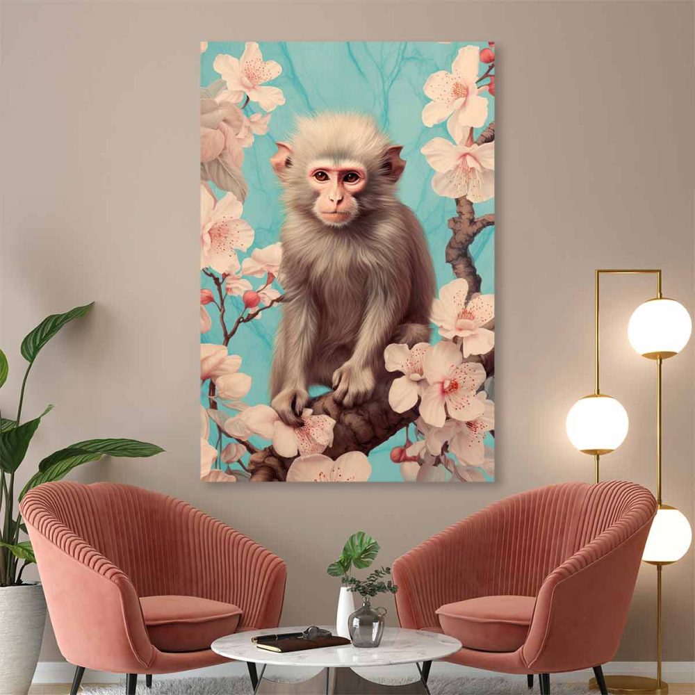 Tableau singe tropical