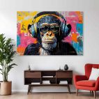 Tableau singe street art