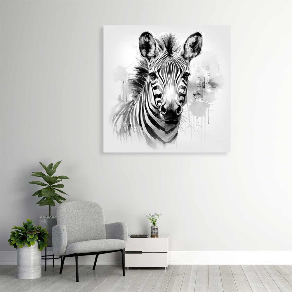 Tableau zèbre noir et blanc Tableau zèbre noir et blanc