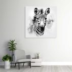 Tableau zèbre noir et blanc