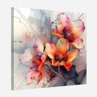 Tableau abstrait fleur