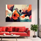 Tableau fleur moderne