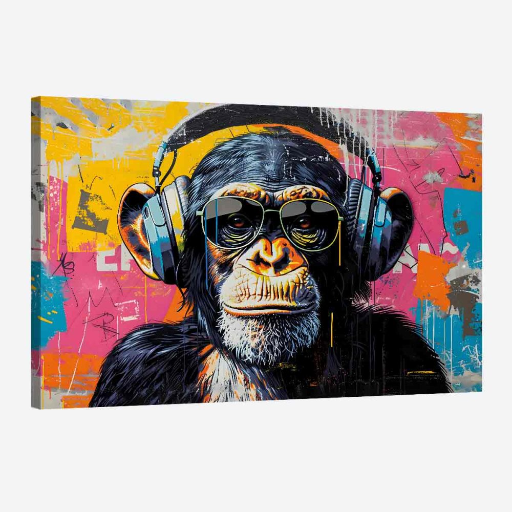 Tableau singe street art Tableau singe street art