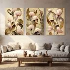 Toile fleurs modernes